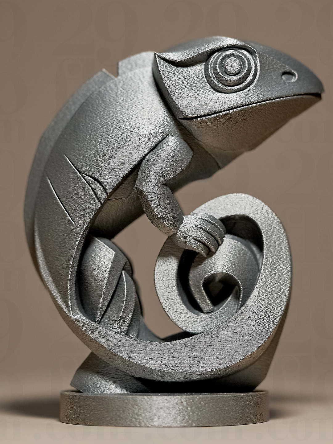 Statue Caméléon Design Moderne – Sculpture Décorative Imprimée en 3D – Objet de Décoration Original pour Maison ou Bureau