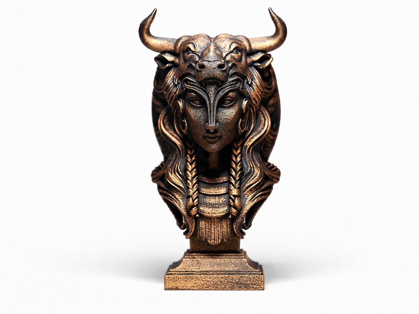 Statue  Taureau astrologie – déco zodiac effet bronze – sculpture 3D artisanale – idée cadeau astrologie