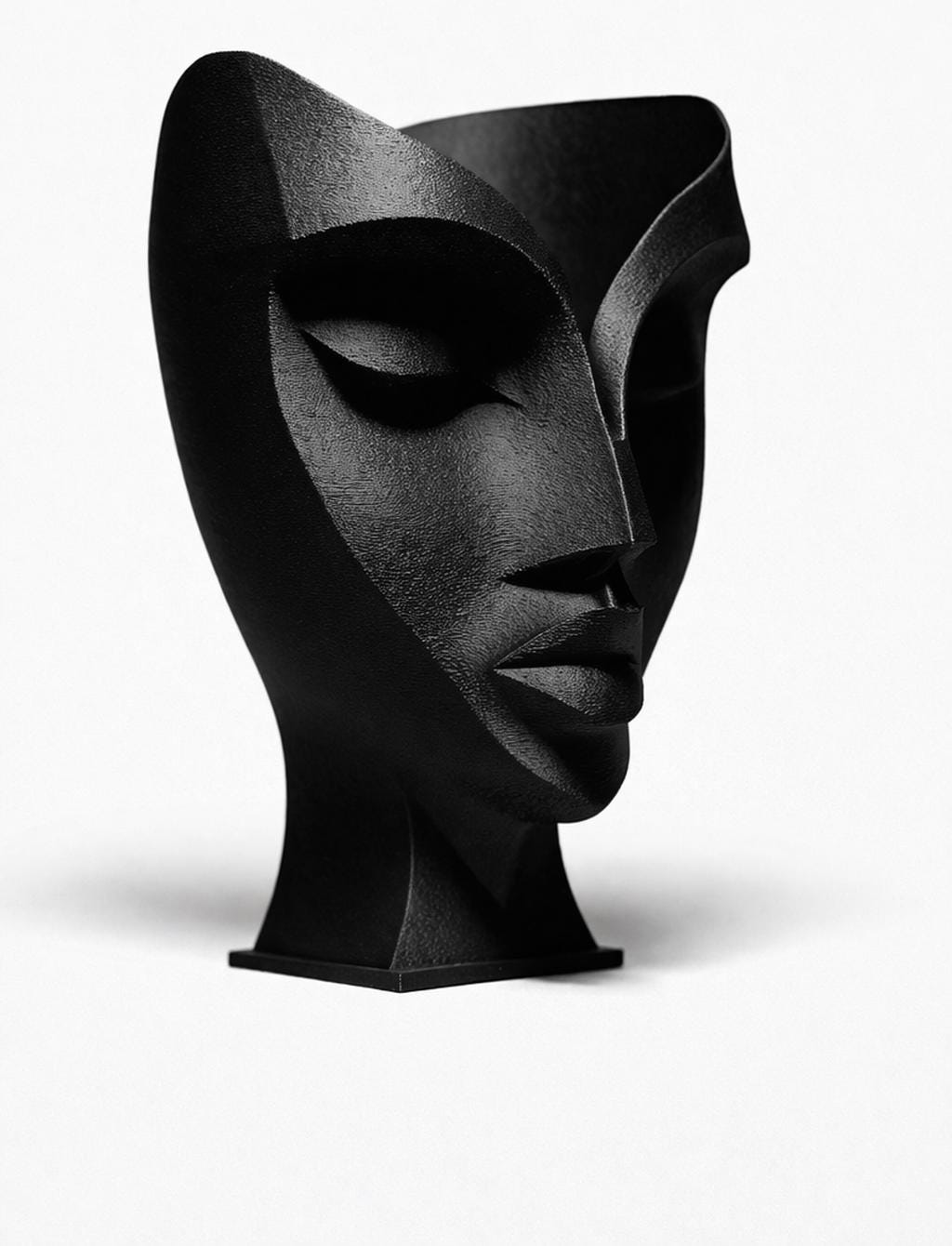 Abstract Face Sculpture – Modern Minimalist Decor – Contemporary Art Statue – Home Decor – Unique Gift Idea – 3D Printed Design