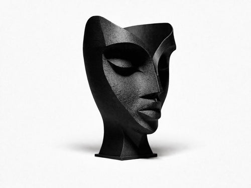 Abstract Face Sculpture – Modern Minimalist Decor – Contemporary Art Statue – Home Decor – Unique Gift Idea – 3D Printed Design