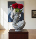 Vase couple amoureux – Sculpture romantique – Vase design visage – Décoration intérieure