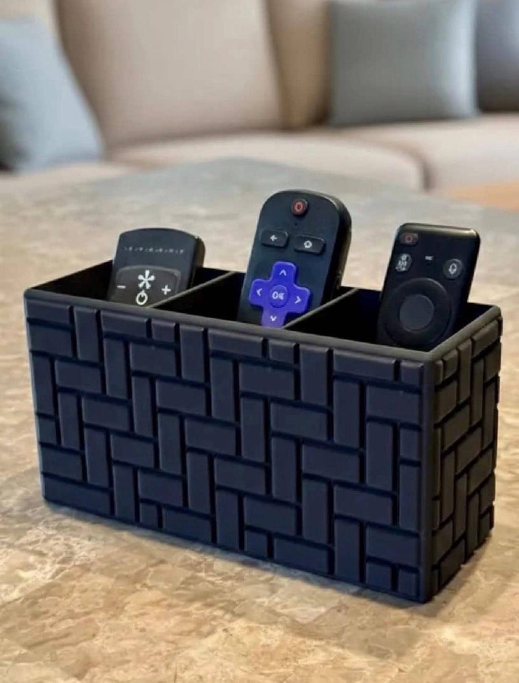 Remote Control Holder – TV Organizer – Modern Living Room Storage – Minimalist Home Decor – 3D Printed Remote Organizer
