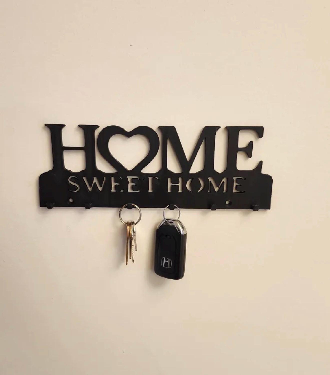 Porte clés mural personnalisé – Home Sweet Home – rangement entrée – décoration murale – idée cadeau maison