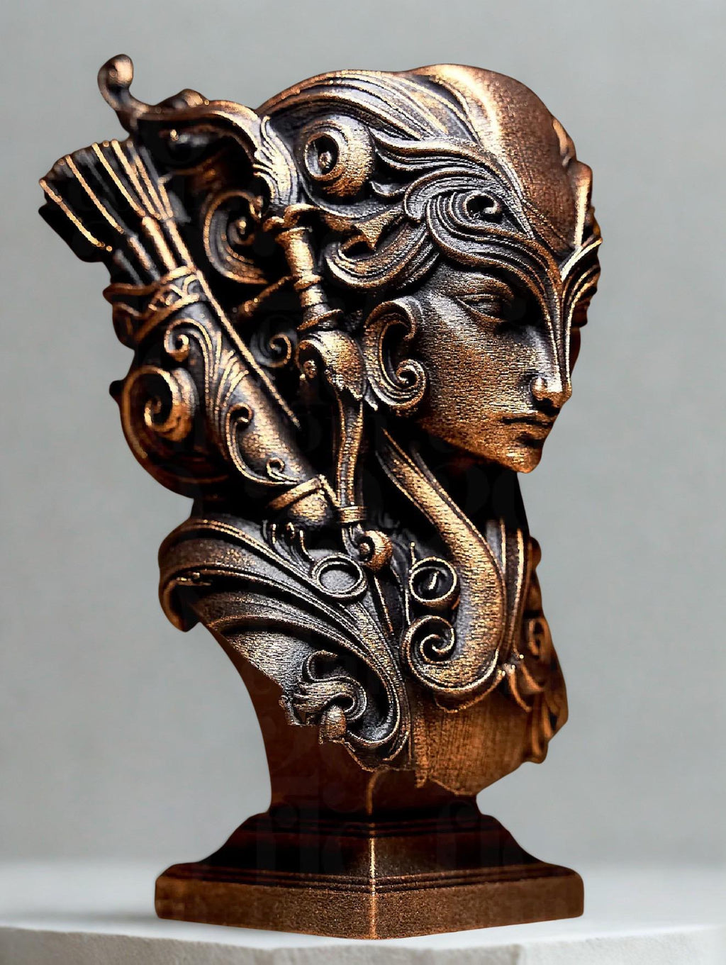 Statue Sagittaire  astrologie – déco zodiac effet bronze – sculpture 3D artisanale – idée cadeau astrologie