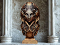 Statue  Vierge   astrologie – déco zodiac effet bronze – sculpture 3D artisanale – idée cadeau astrologie