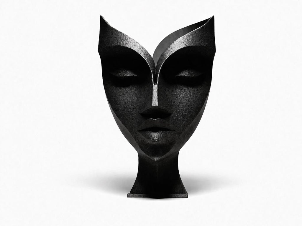 Abstract Face Sculpture – Modern Minimalist Decor – Contemporary Art Statue – Home Decor – Unique Gift Idea – 3D Printed Design