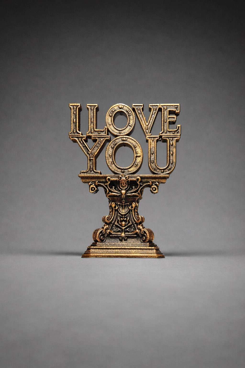 LOVE Sculpture – Romantic Home Decor – Love Statue – Wedding Gift – 3D Printed Decor – Vintage Style – Unique Gift