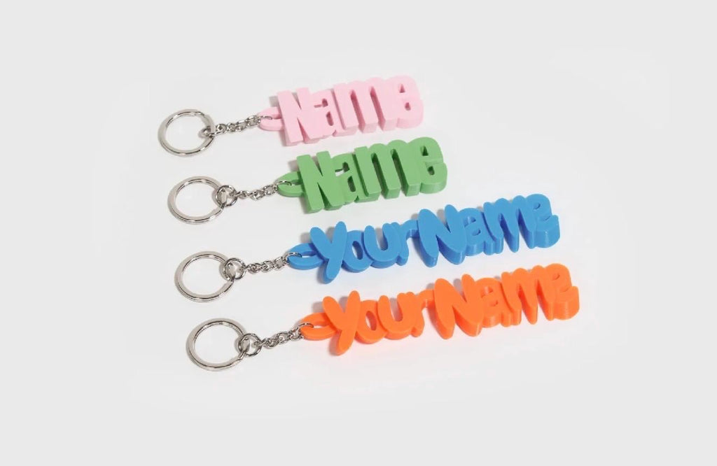 Custom Name Keychain, Personalized Keychain, 3D Printed Name, Gift for Couple, Kids Gift, Custom Keyring, Unique Gift Idea