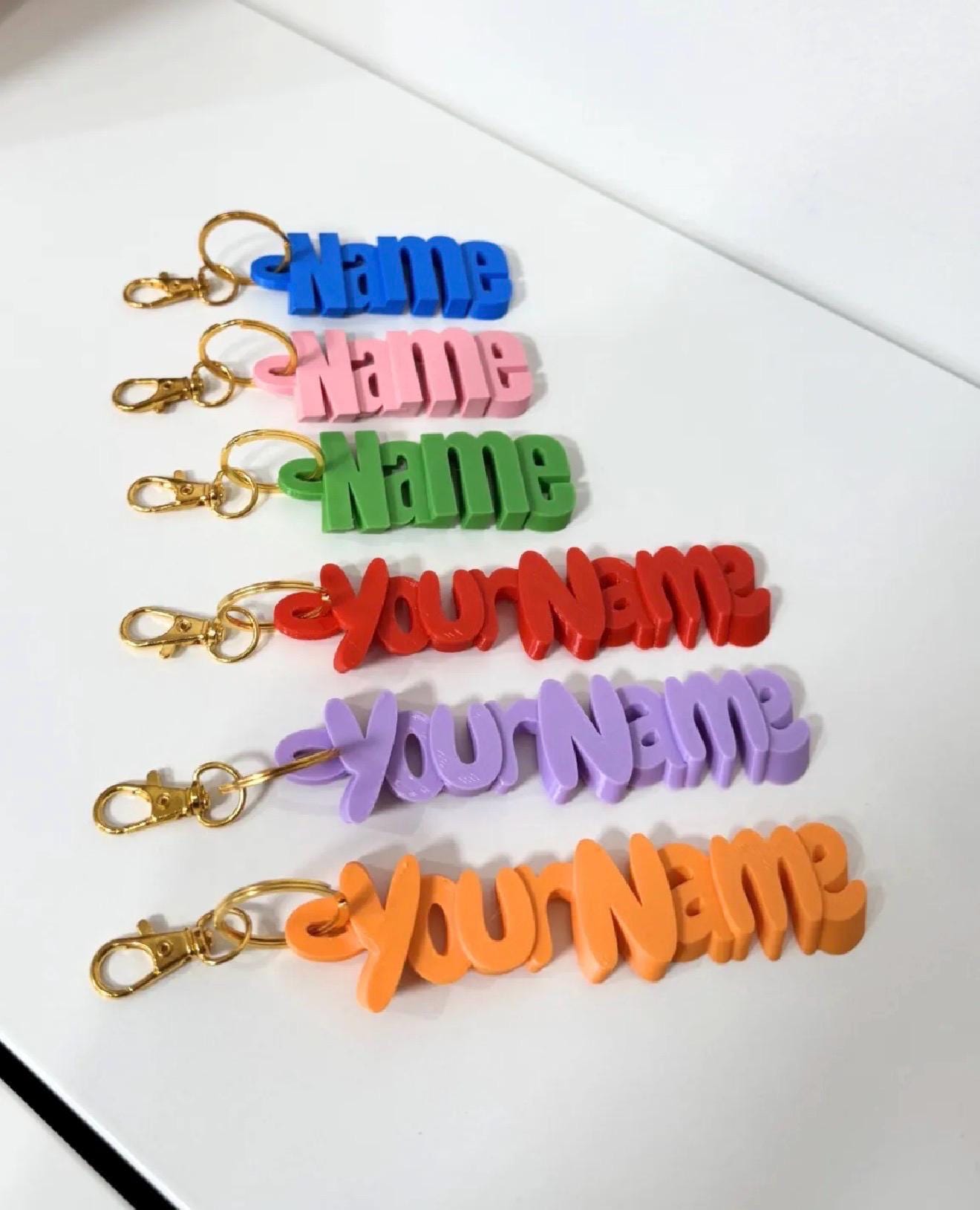 Custom Name Keychain, Personalized Keychain, 3D Printed Name, Gift for Couple, Kids Gift, Custom Keyring, Unique Gift Idea