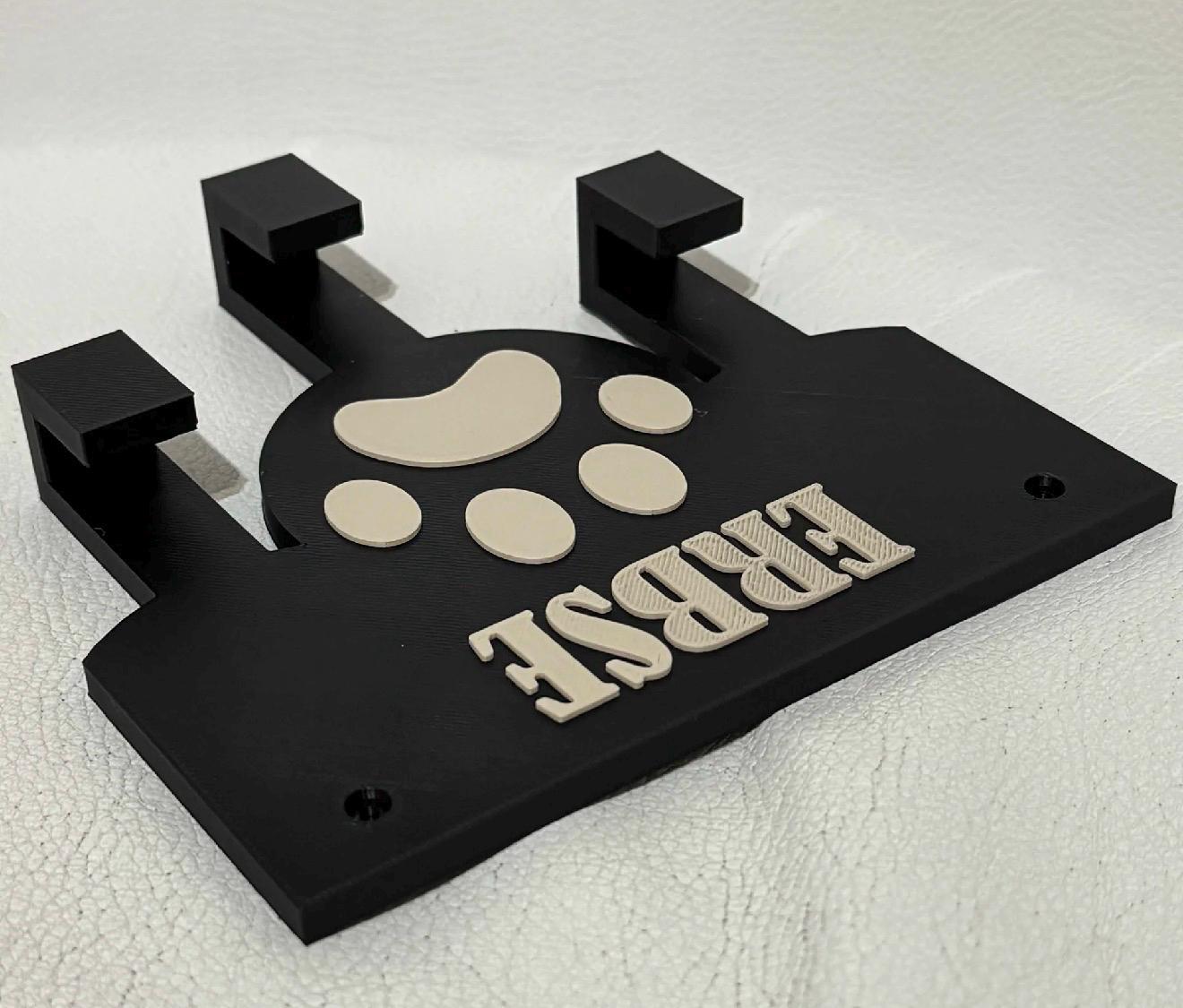 Porte laisse chien personnalisé – Support mural laisse & harnais – Accroche laisse design – Cadeau chien – Décoration entrée – Impression 3D