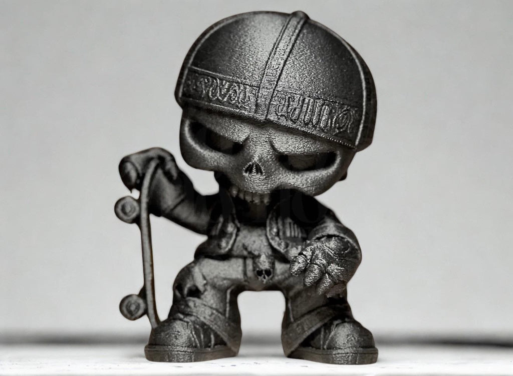 Skull Skateboard Sculpture – Street Art Decor – Skeleton Skater Figurine – 3D Printed Statue – Urban Decor – Unique Gift