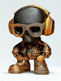 Figurine Skull DJ Bronze – Statue Street Art 3D – Déco Moderne – Idée Cadeau Geek – Objet Design Original