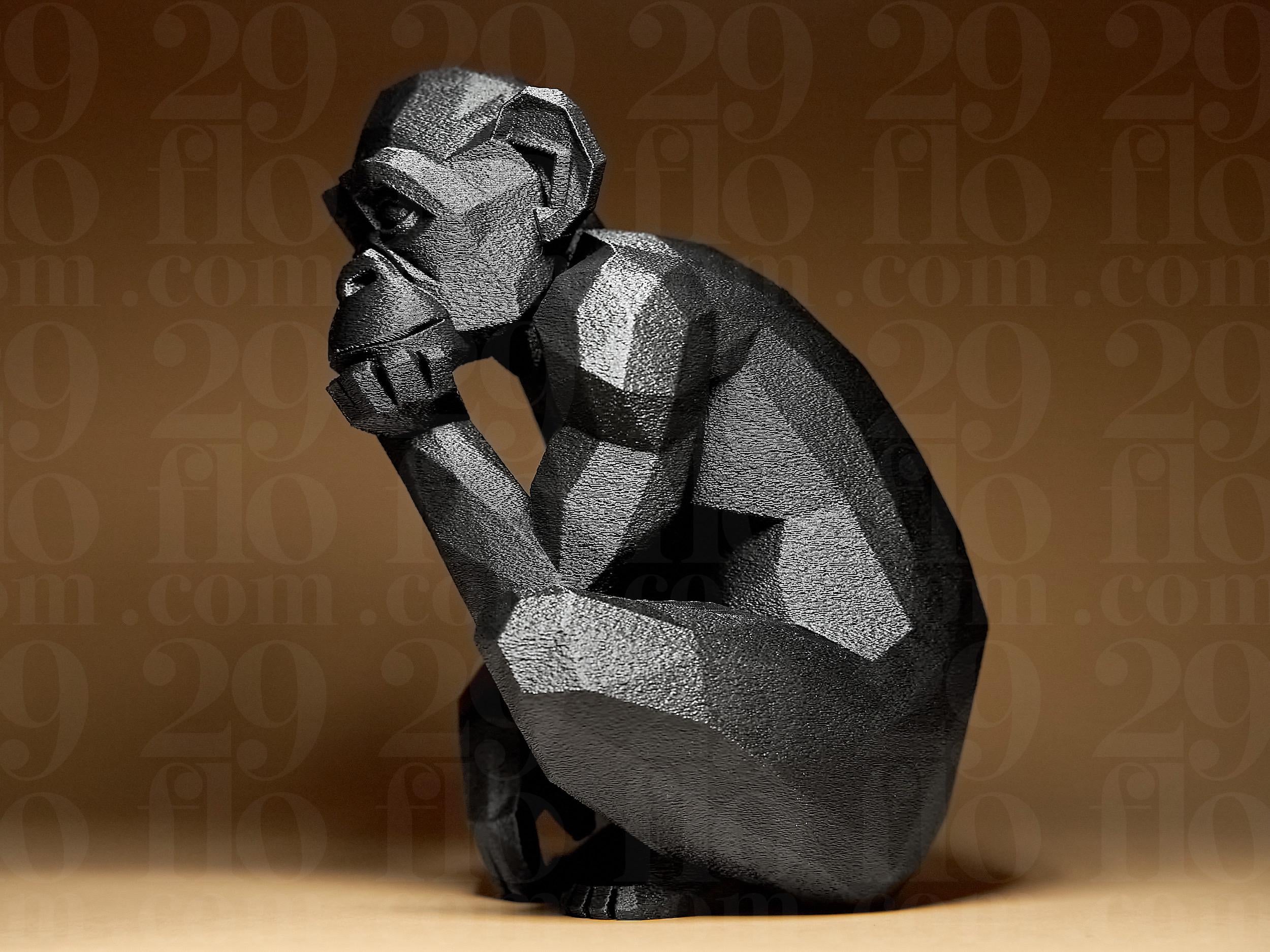 Statue Singe Géométrique  | Sculpture Design Moderne | Décoration Intérieure Minimaliste | Objet Déco Tendance | Idée Cadeau Originale