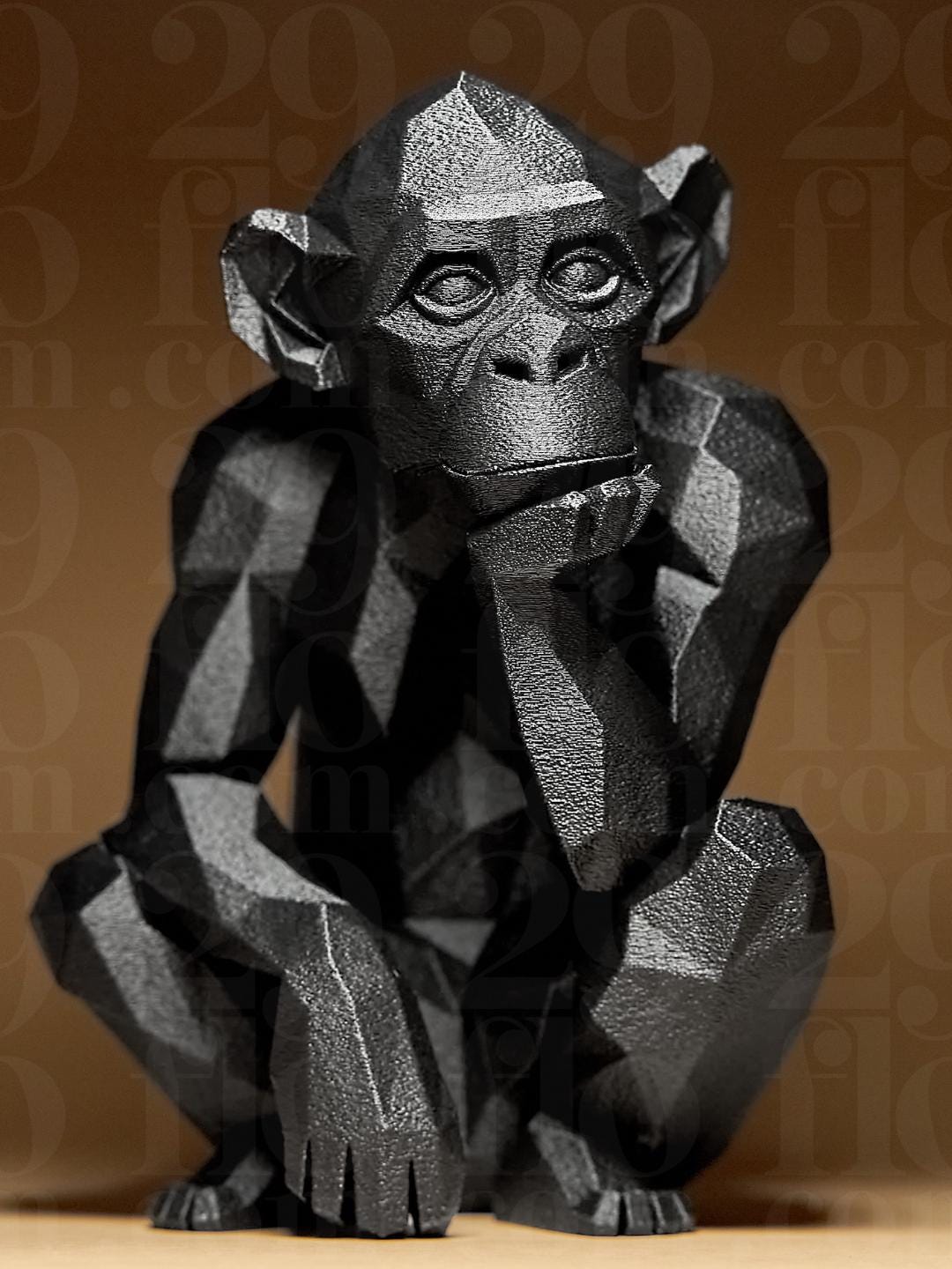 Statue Singe Géométrique  | Sculpture Design Moderne | Décoration Intérieure Minimaliste | Objet Déco Tendance | Idée Cadeau Originale