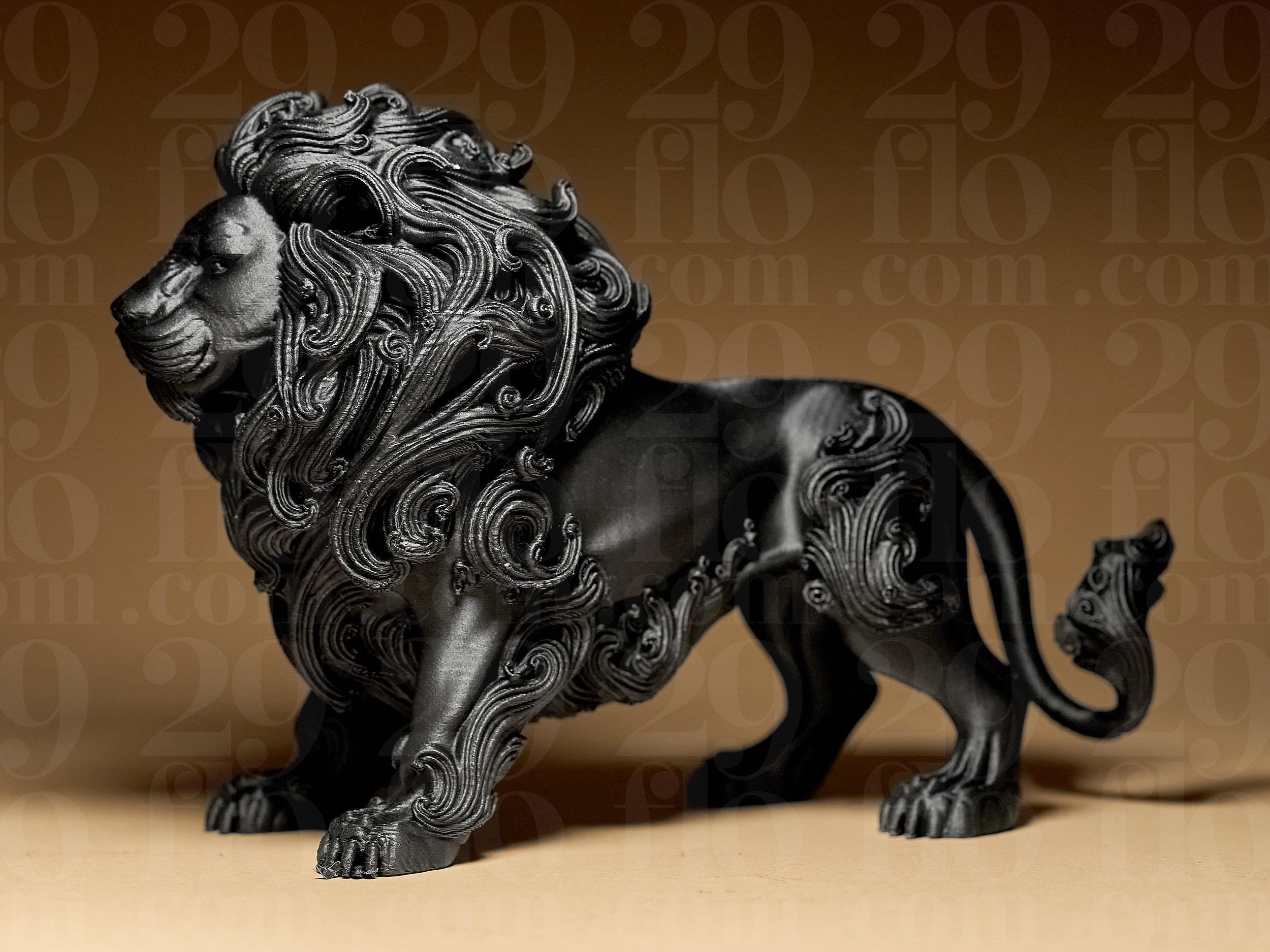 Lion Baroque Sculpture – Décoration Luxe – Statue Lion Artistique – Design Élégant & Moderne