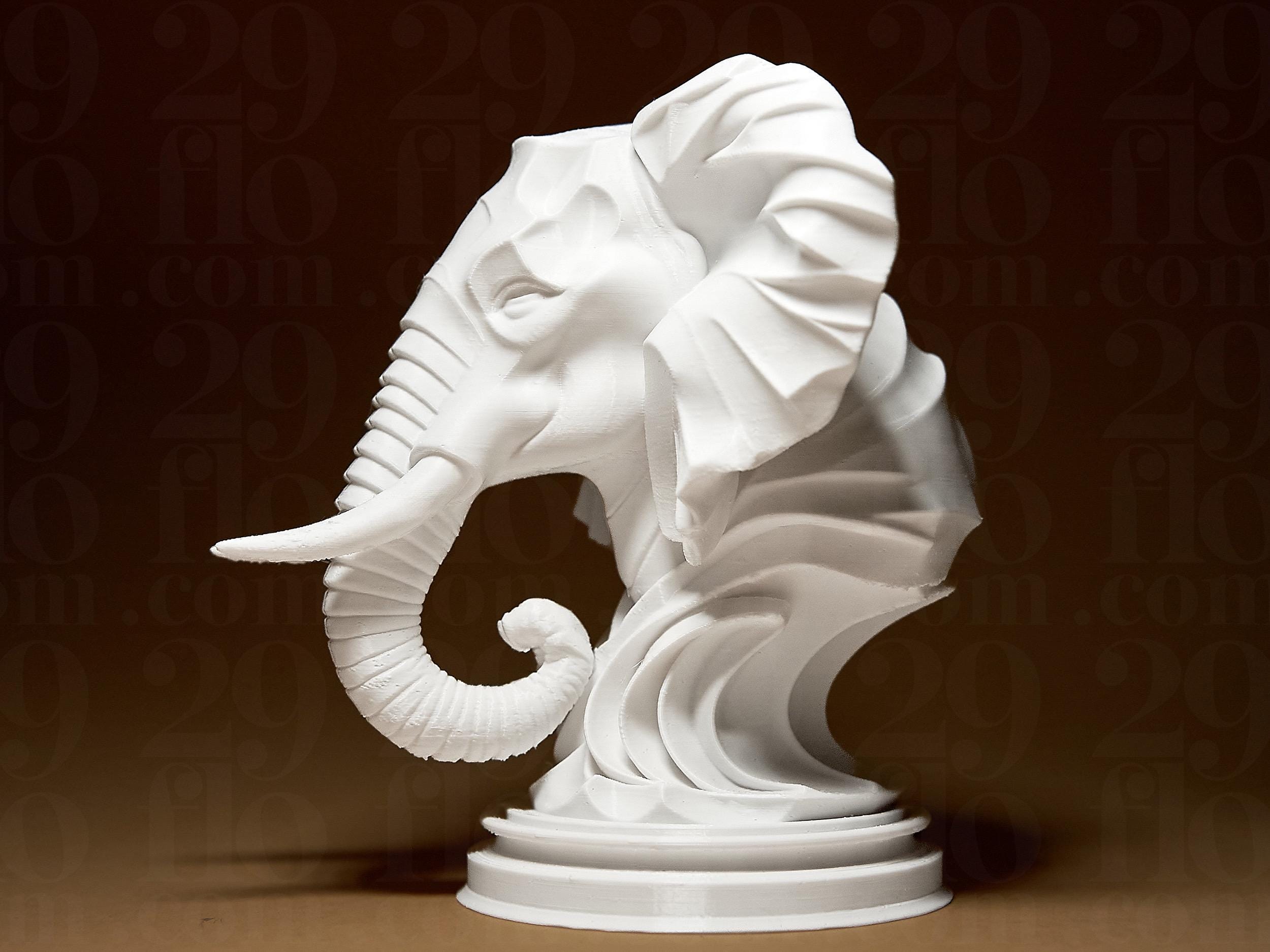 Buste éléphant décoratif – Statue moderne design – Sculpture élégante – Décoration intérieure – Cadeau original maison