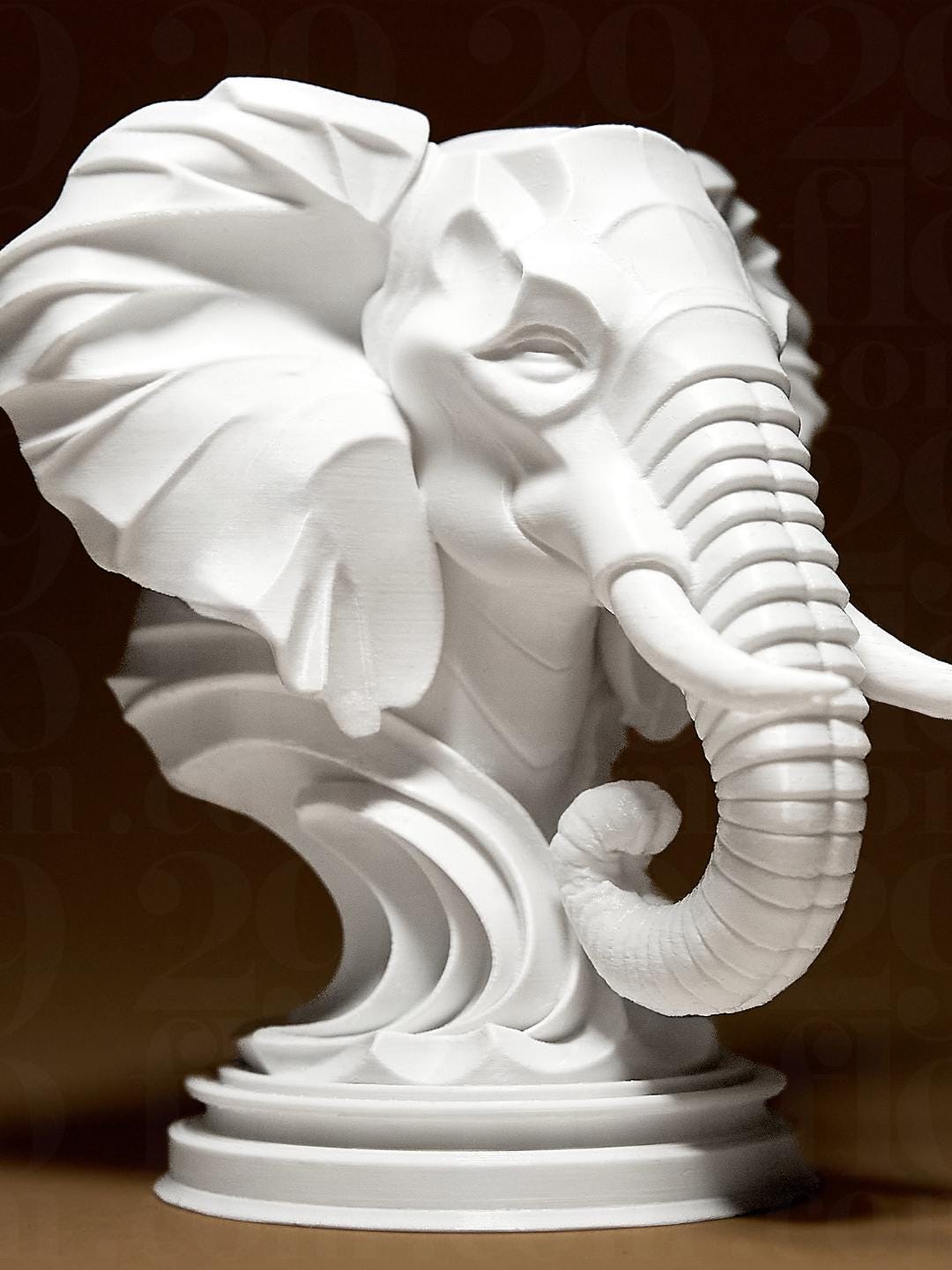 Buste éléphant décoratif – Statue moderne design – Sculpture élégante – Décoration intérieure – Cadeau original maison