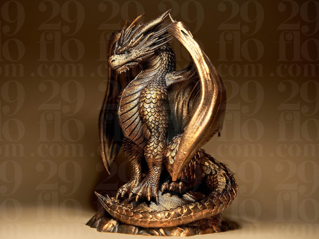 Statue Dragon décoratif – Dragon fantasy – Sculpture détaillée – Décoration gothique / médiévale – Cadeau original & puissant
