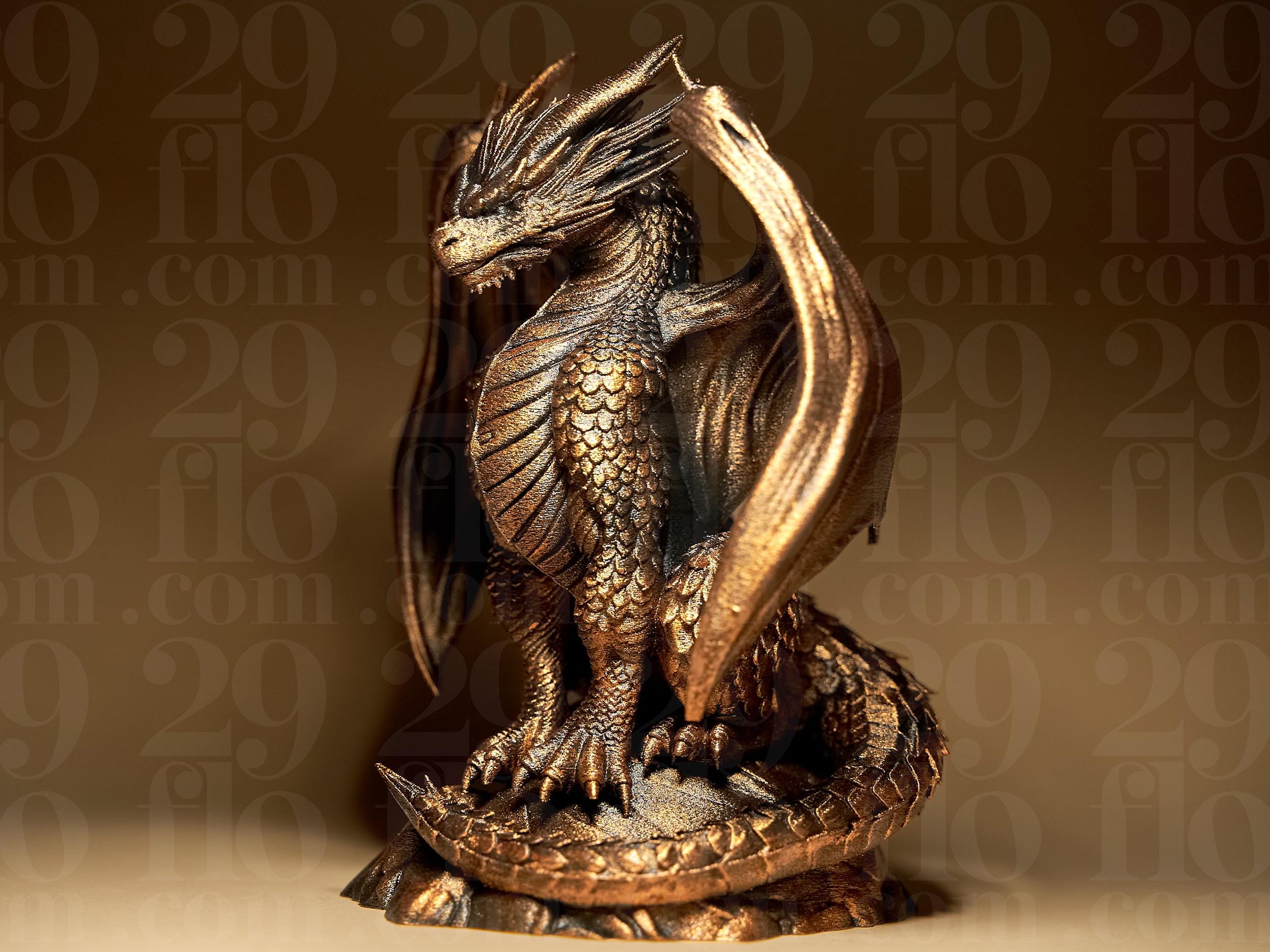 Statue Dragon décoratif – Dragon fantasy – Sculpture détaillée – Décoration gothique / médiévale – Cadeau original & puissant