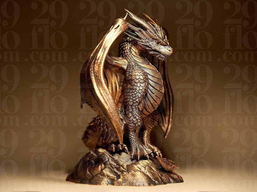Statue Dragon décoratif – Dragon fantasy – Sculpture détaillée – Décoration gothique / médiévale – Cadeau original & puissant