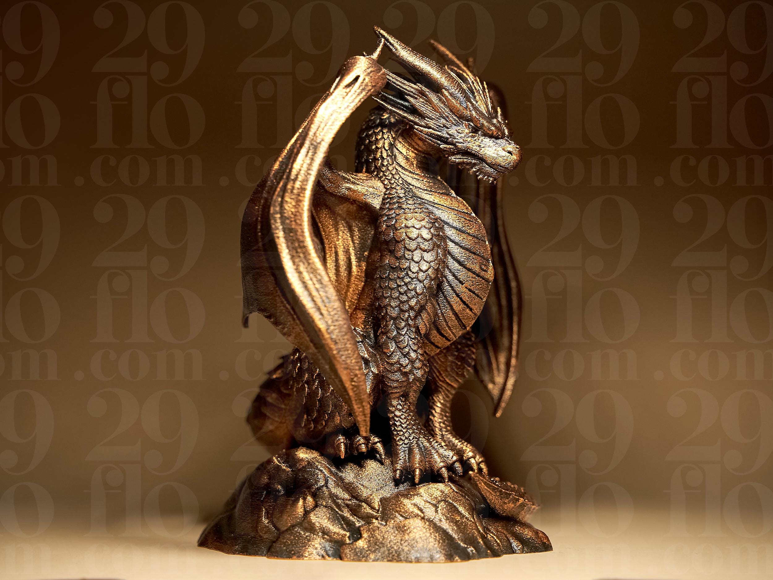 Statue Dragon décoratif – Dragon fantasy – Sculpture détaillée – Décoration gothique / médiévale – Cadeau original & puissant