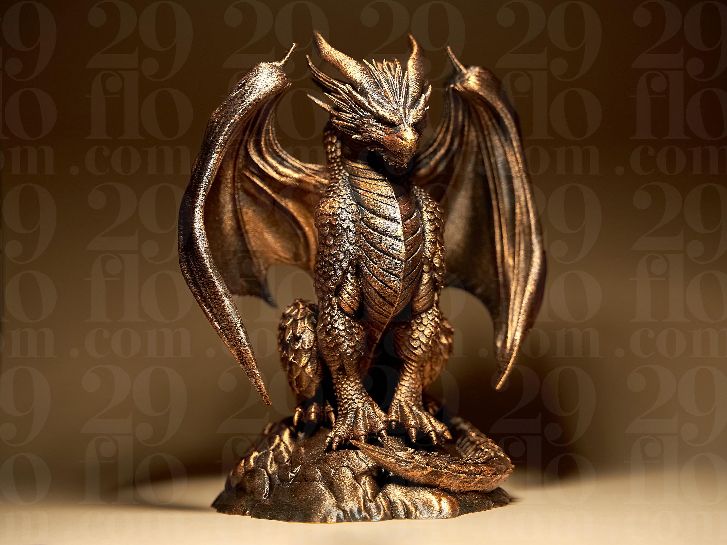 Statue Dragon décoratif – Dragon fantasy – Sculpture détaillée – Décoration gothique / médiévale – Cadeau original & puissant
