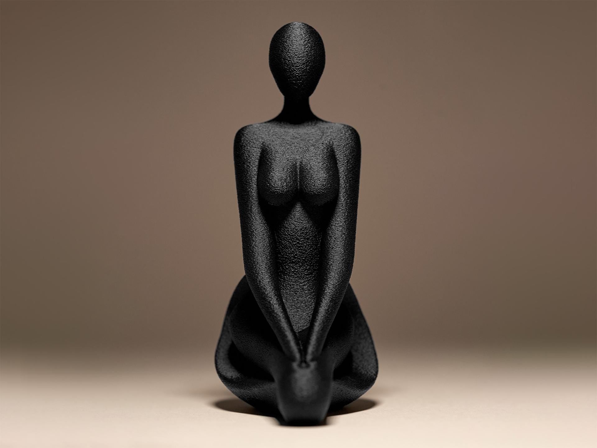 Sculpture Visage Abstrait Moderne – Statue Artistique Minimaliste en Impression 3D | Décoration Contemporaine