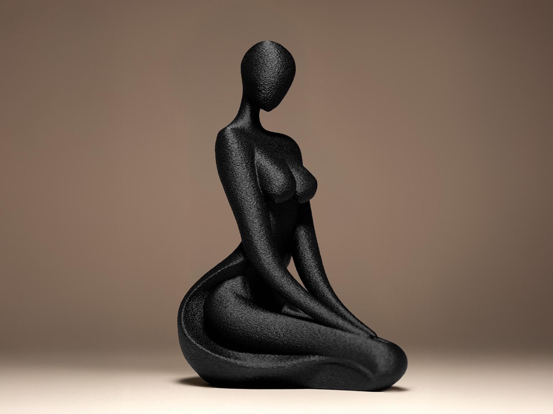 Sculpture Visage Abstrait Moderne – Statue Artistique Minimaliste en Impression 3D | Décoration Contemporaine