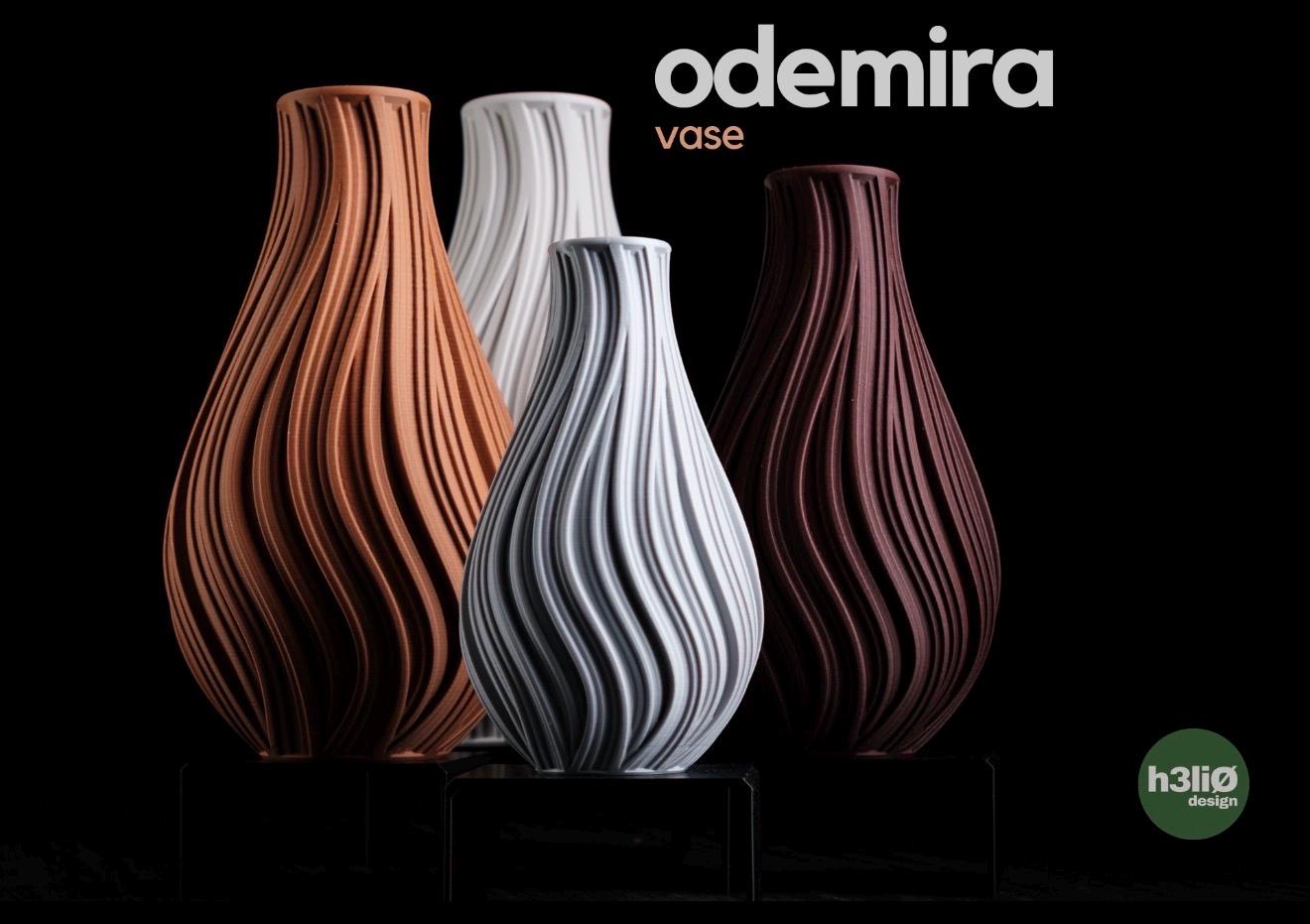 Vase design moderne ondulé – Décoration intérieure minimaliste – Vase imprimé 3D – Objet déco élégant – Idée cadeau