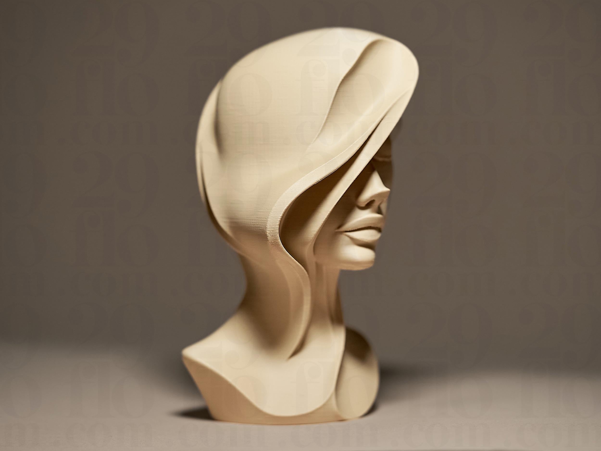 Sculpture Femme Abstraite Minimaliste – Statue Visage Moderne – Décoration Intérieure Design – Objet Déco Élégant – Cadeau Artistique