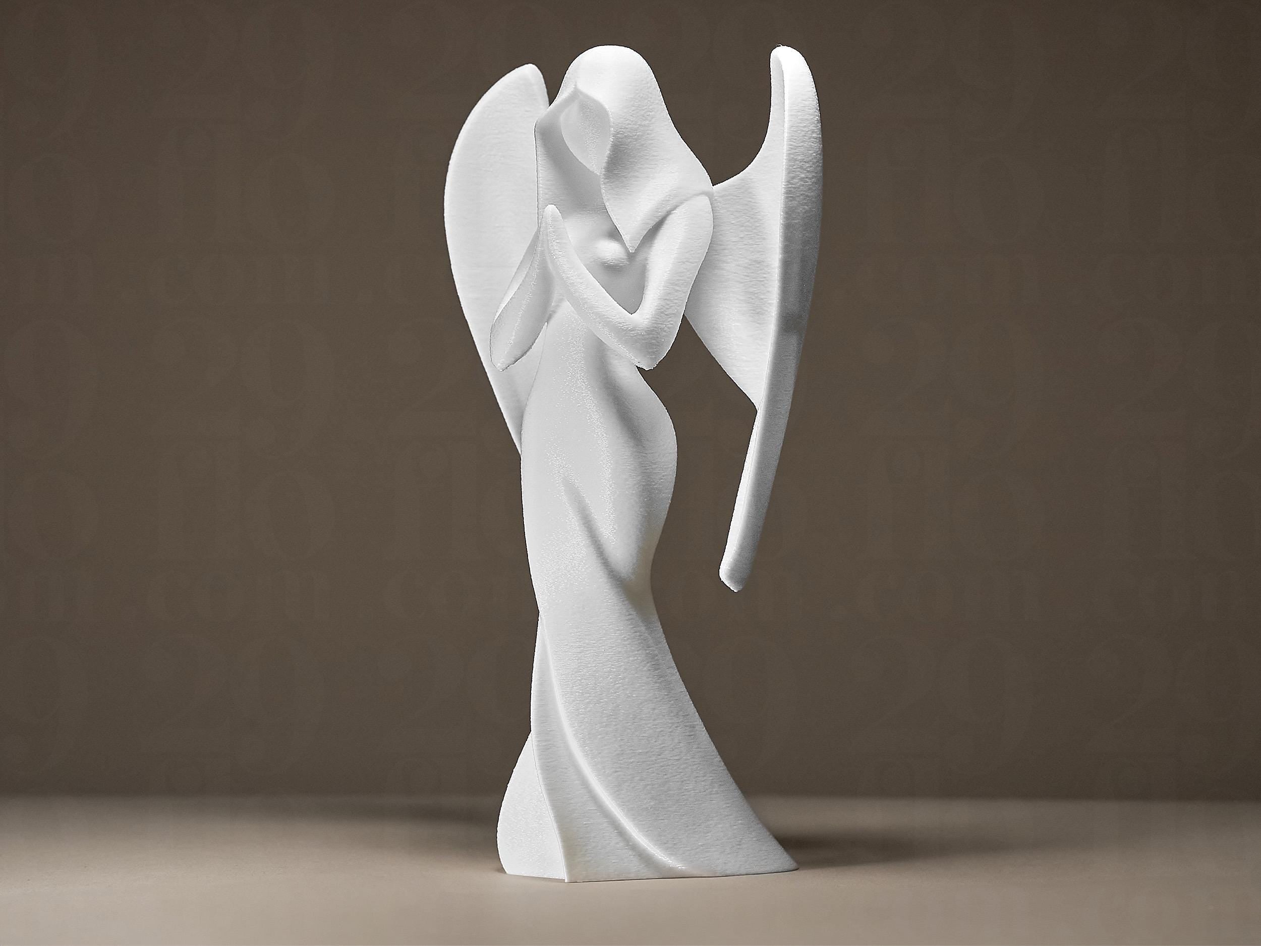 Statue Ange Moderne – Sculpture Femme Ailée Minimaliste – Décoration Intérieure Design – Objet Déco Élégant – Cadeau Symbolique