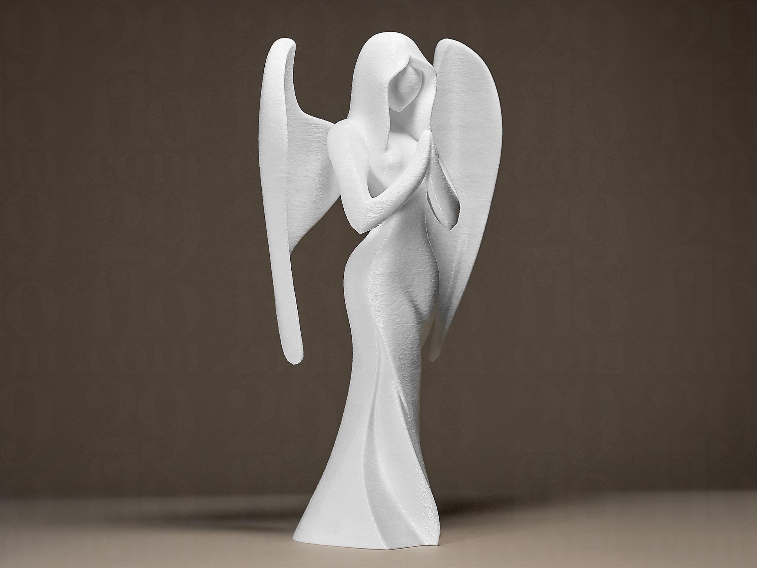 Statue Ange Moderne – Sculpture Femme Ailée Minimaliste – Décoration Intérieure Design – Objet Déco Élégant – Cadeau Symbolique