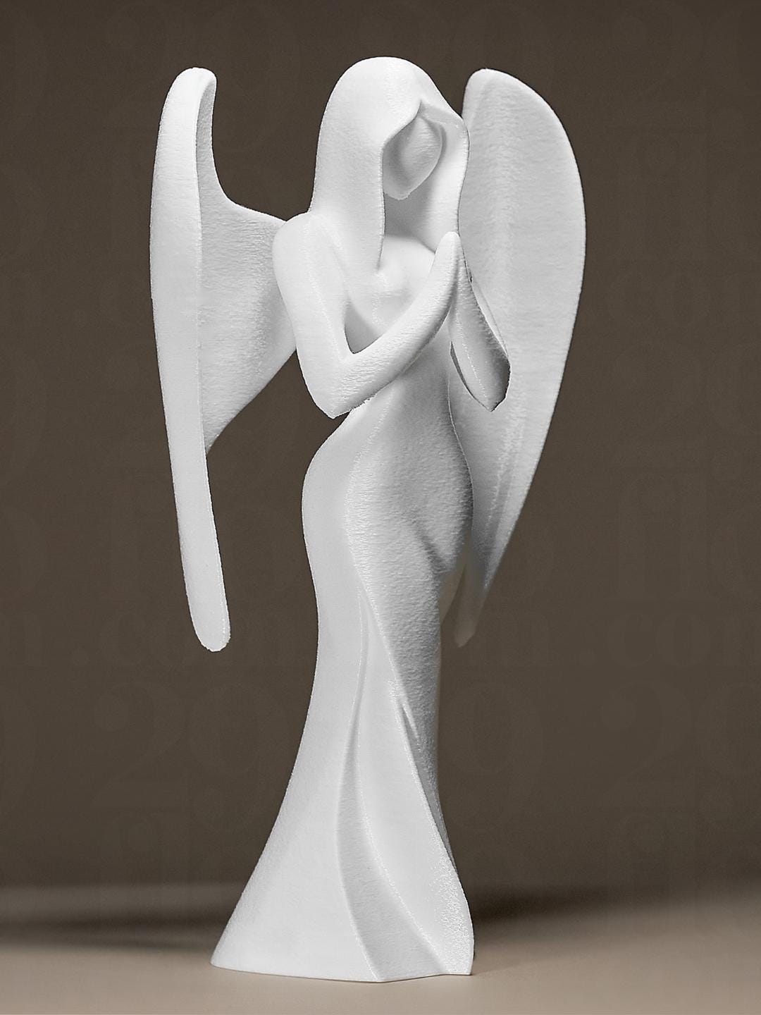 Statue Ange Moderne – Sculpture Femme Ailée Minimaliste – Décoration Intérieure Design – Objet Déco Élégant – Cadeau Symbolique
