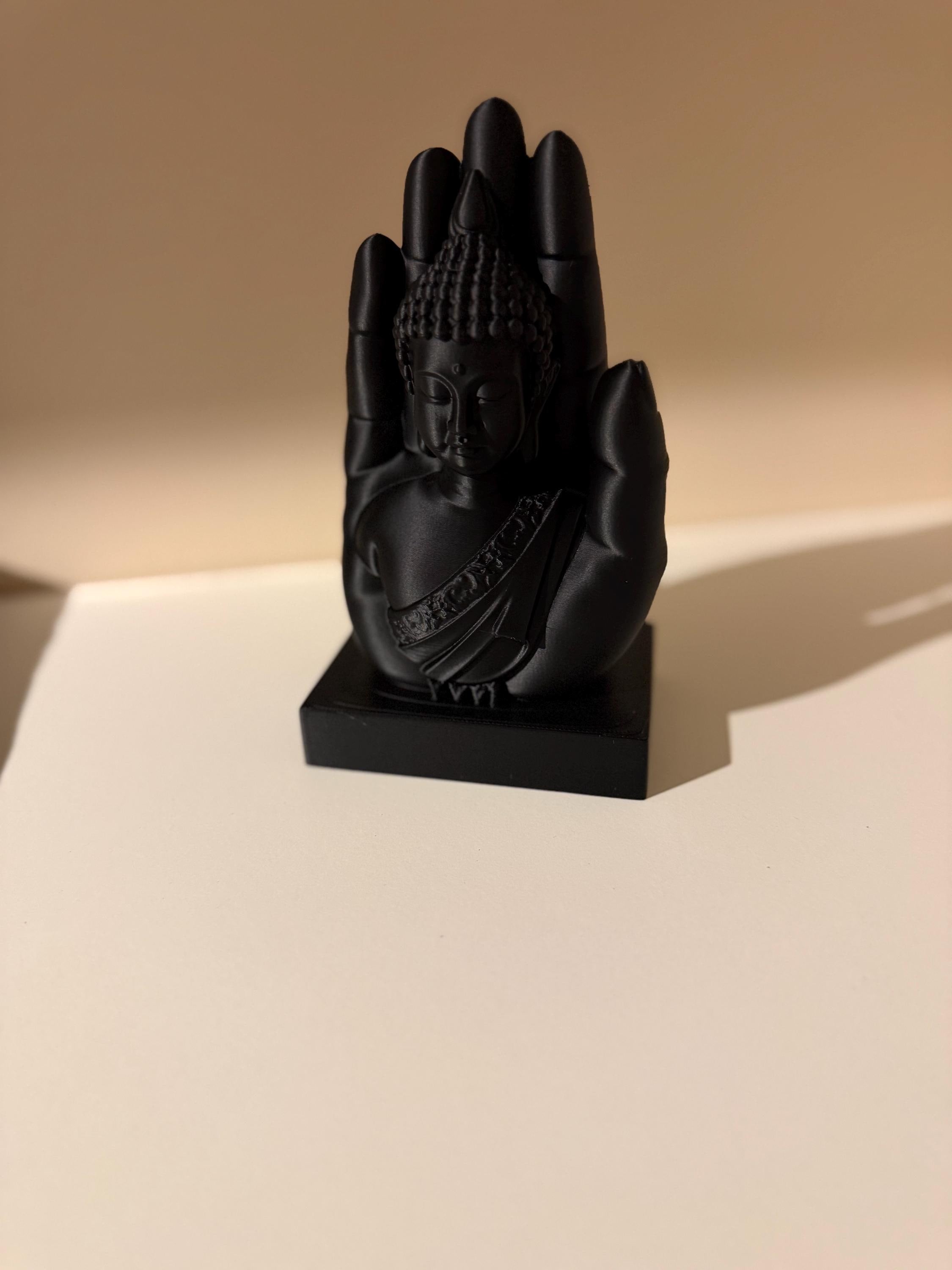 Buddha Hand Statue – Zen Spiritual Decor – Modern Meditation Sculpture – Minimalist Home Decoration – 3D Printed Buddha Art