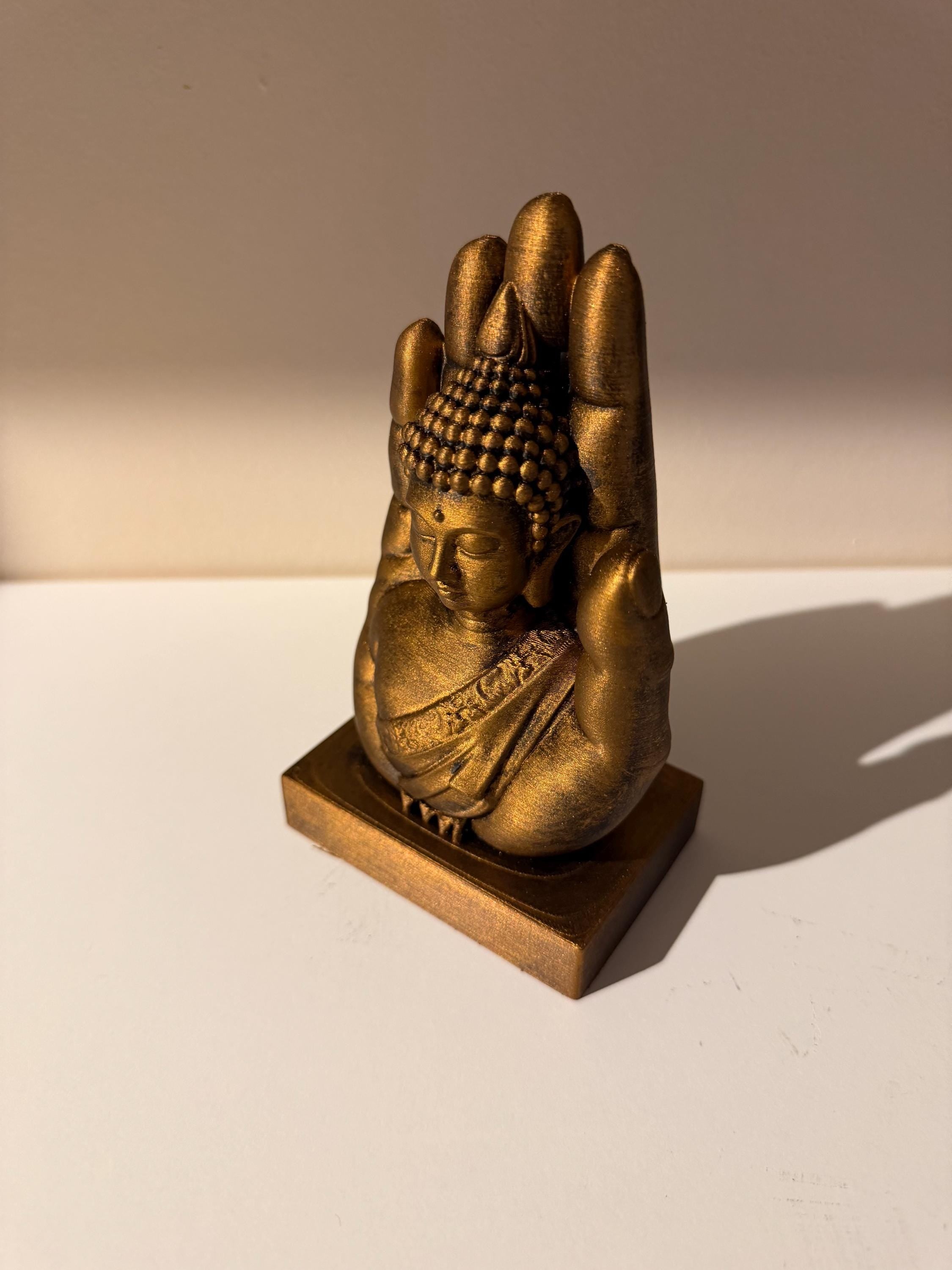 Buddha Hand Statue – Zen Spiritual Decor – Modern Meditation Sculpture – Minimalist Home Decoration – 3D Printed Buddha Art
