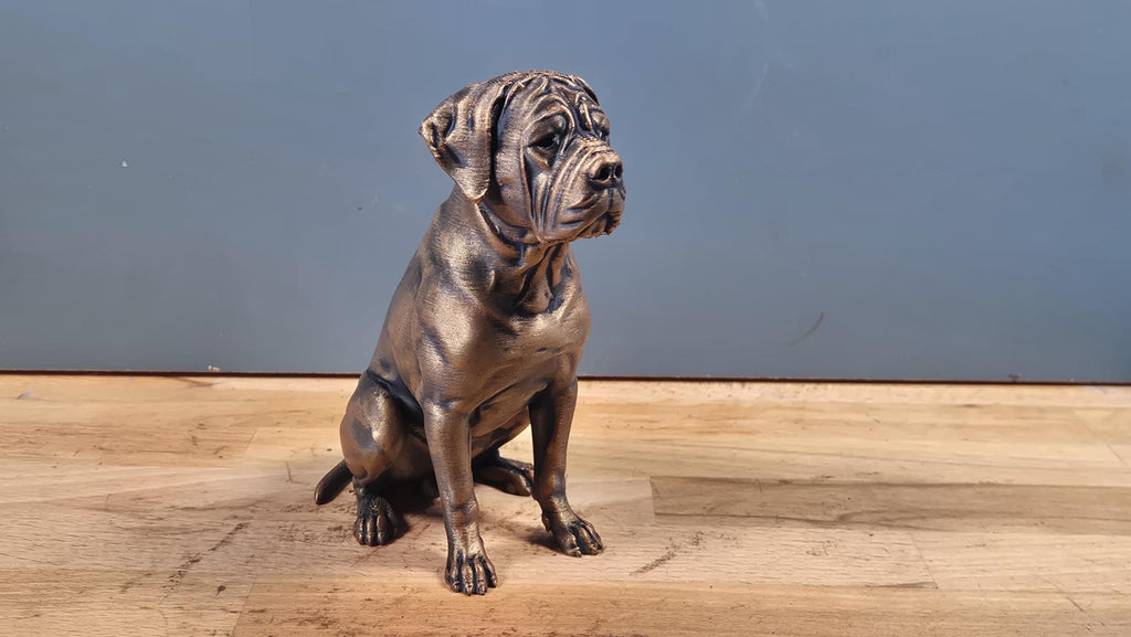 Statue Cane Corso Bronze – Sculpture Chien Moderne en Impression 3D | Décoration Élégante & Cadeau Passion Cane Corso