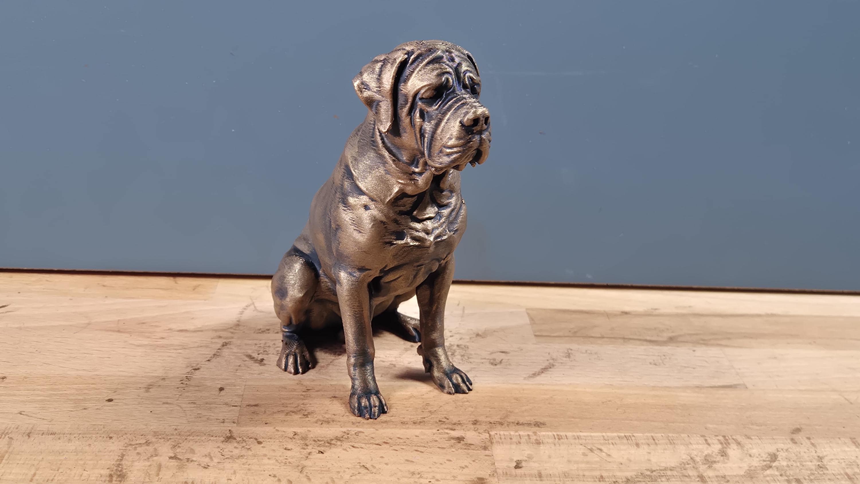 Figurine Mastiff Anglais en impression 3D – Statue décorative chien – Cadeau pour amoureux des chiens