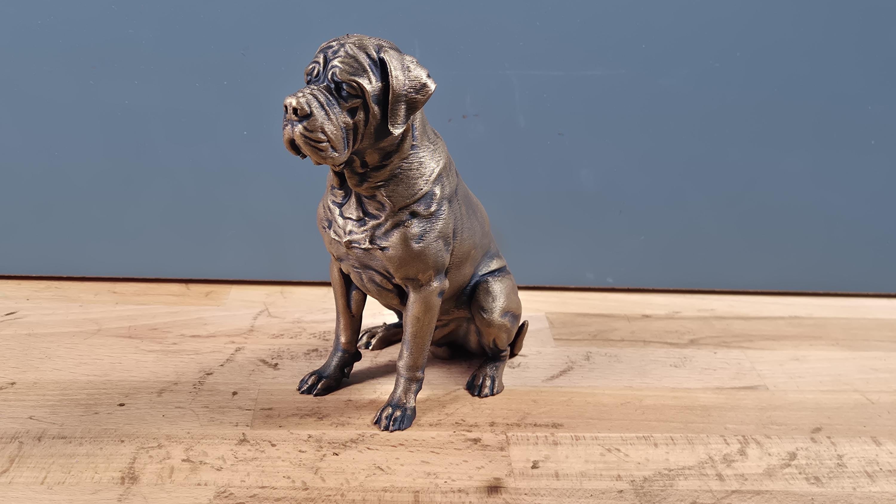 Figurine Mastiff Anglais en impression 3D – Statue décorative chien – Cadeau pour amoureux des chiens