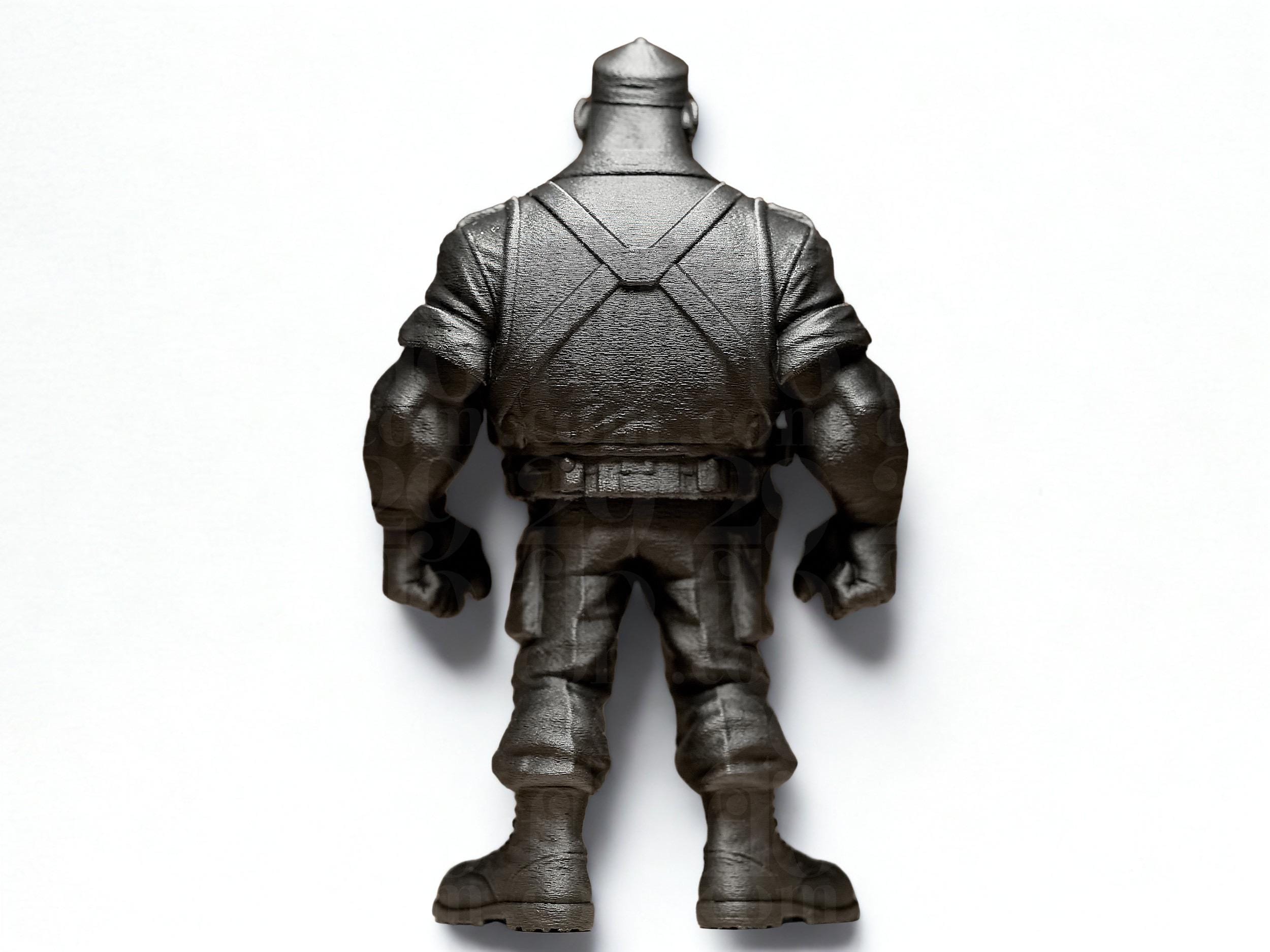 Figurine militaire 3D stylisée – statue soldat moderne – décoration bureau homme – idée cadeau original