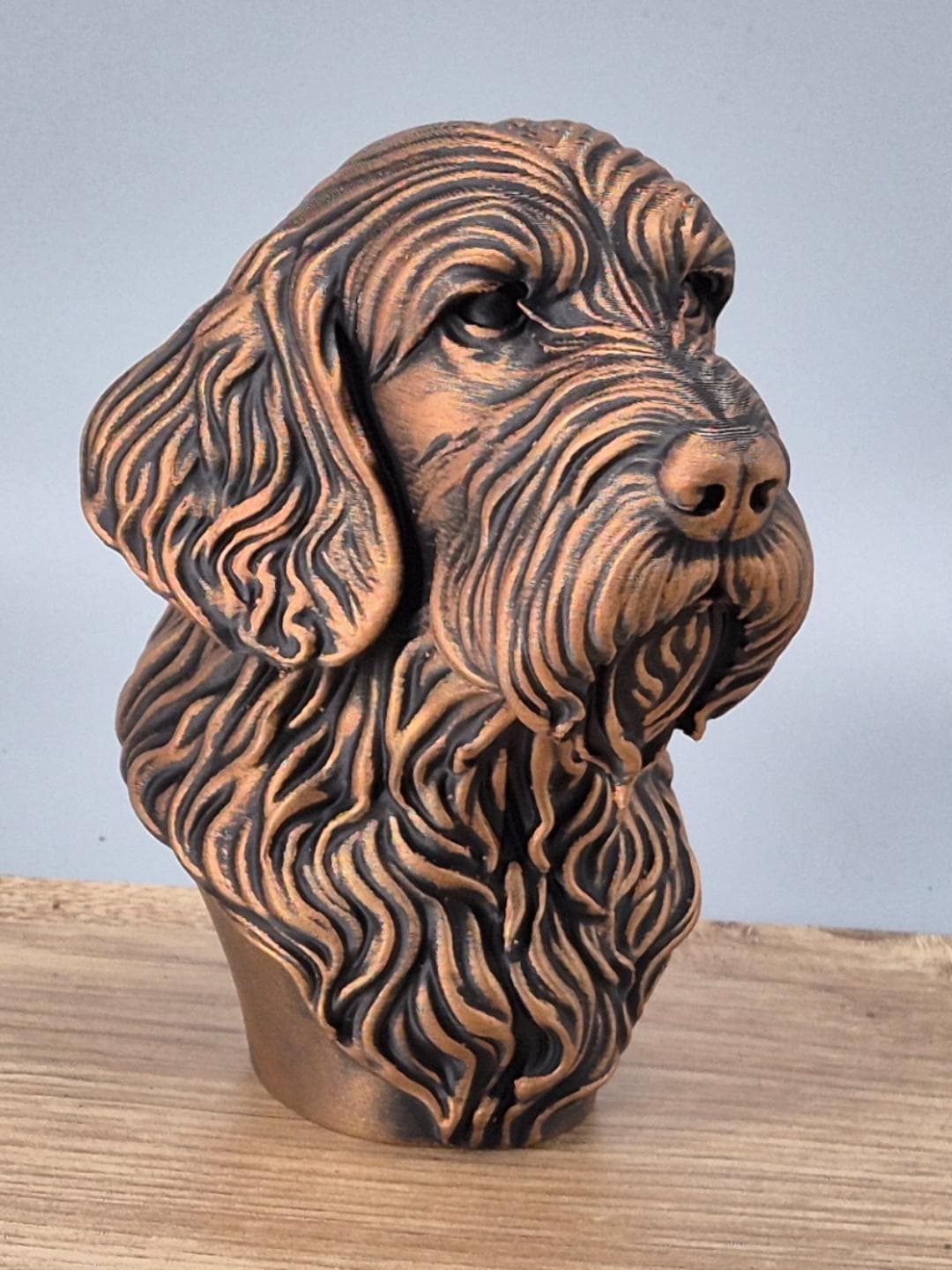 Buste de Spinone Italien – Statue Chien Stylisée 3D – Sculpture Moderne – Décoration Maison – Cadeau Amoureux des Chiens