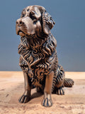 Terre-Neuve Statue Chien Personnalisée en Impression 3D, Décoration Effet Bronze, Cadeau Unique pour Amoureux des Terre-Neuve