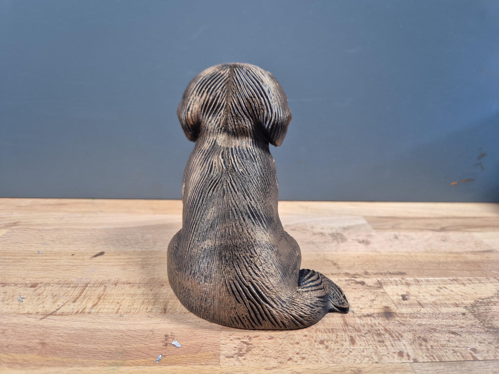 Statue Shih Tzu en impression 3D – Chien décoratif effet bronze – Cadeau pour amoureux des Shih Tzu
