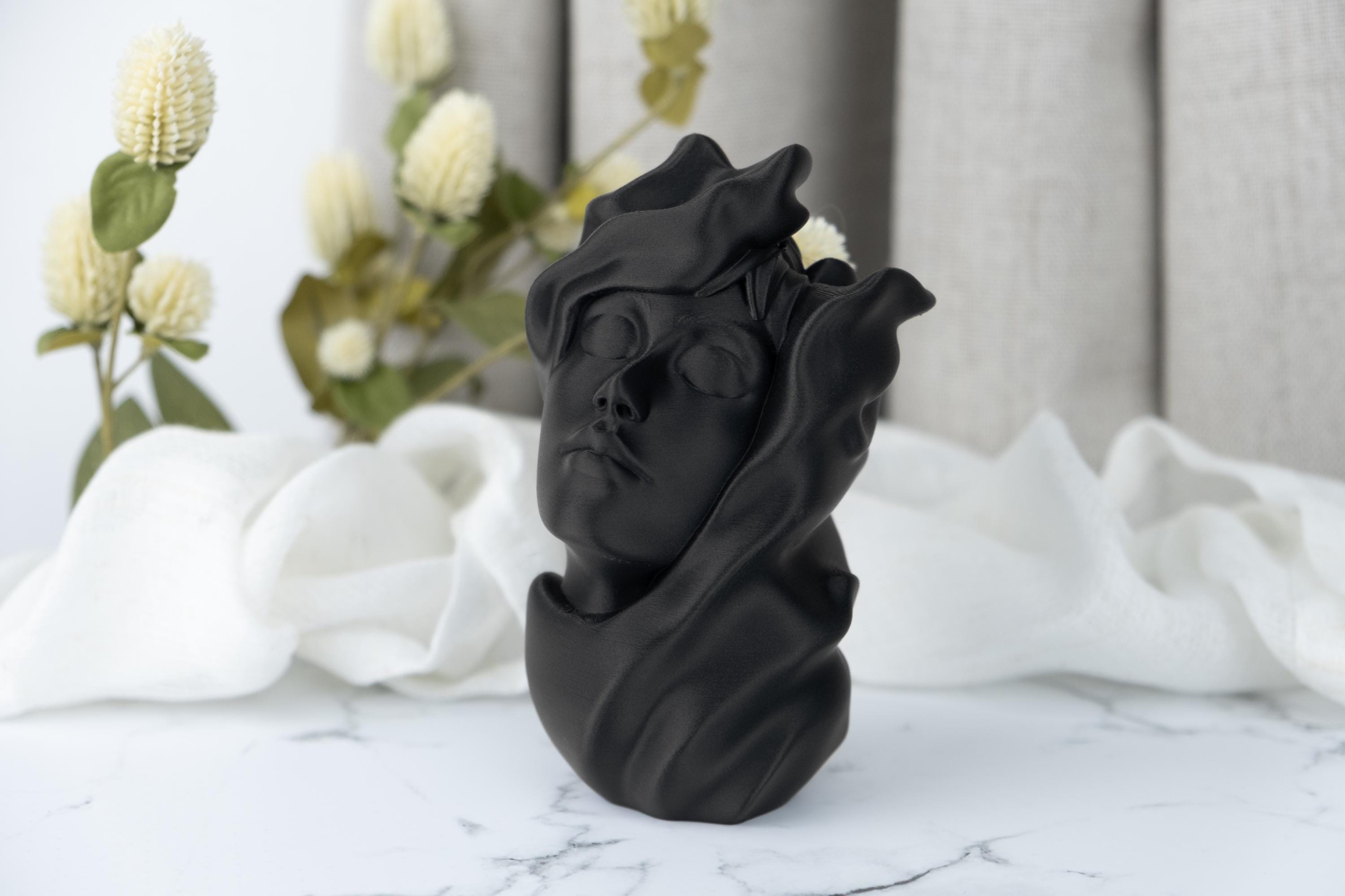 Sculpture Féminine Abstraite en Impression 3D – Statue Moderne Minimaliste – Décoration Artistique Contemporaine