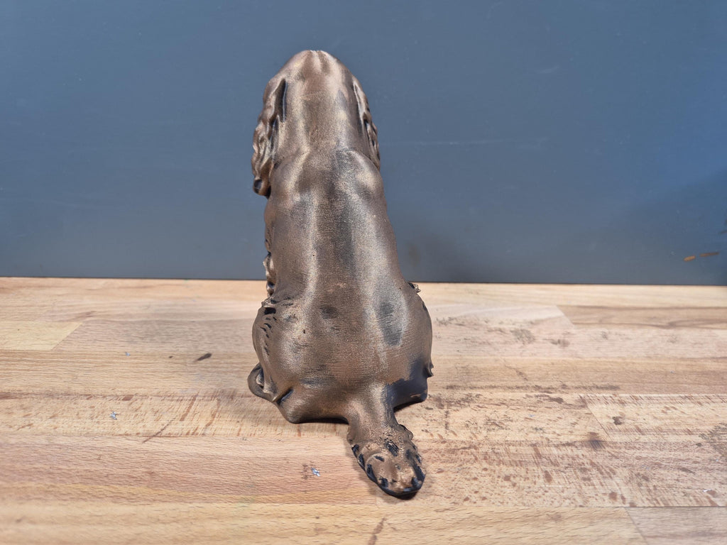Statue Cocker Spaniel 3D – Décoration Chien Effet Bronze – Cadeau Original Amoureux des Chiens
