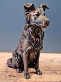 Statue Border Collie 3D – Chien Décoration Effet Bronze – Cadeau Idéal Amoureux des Chiens