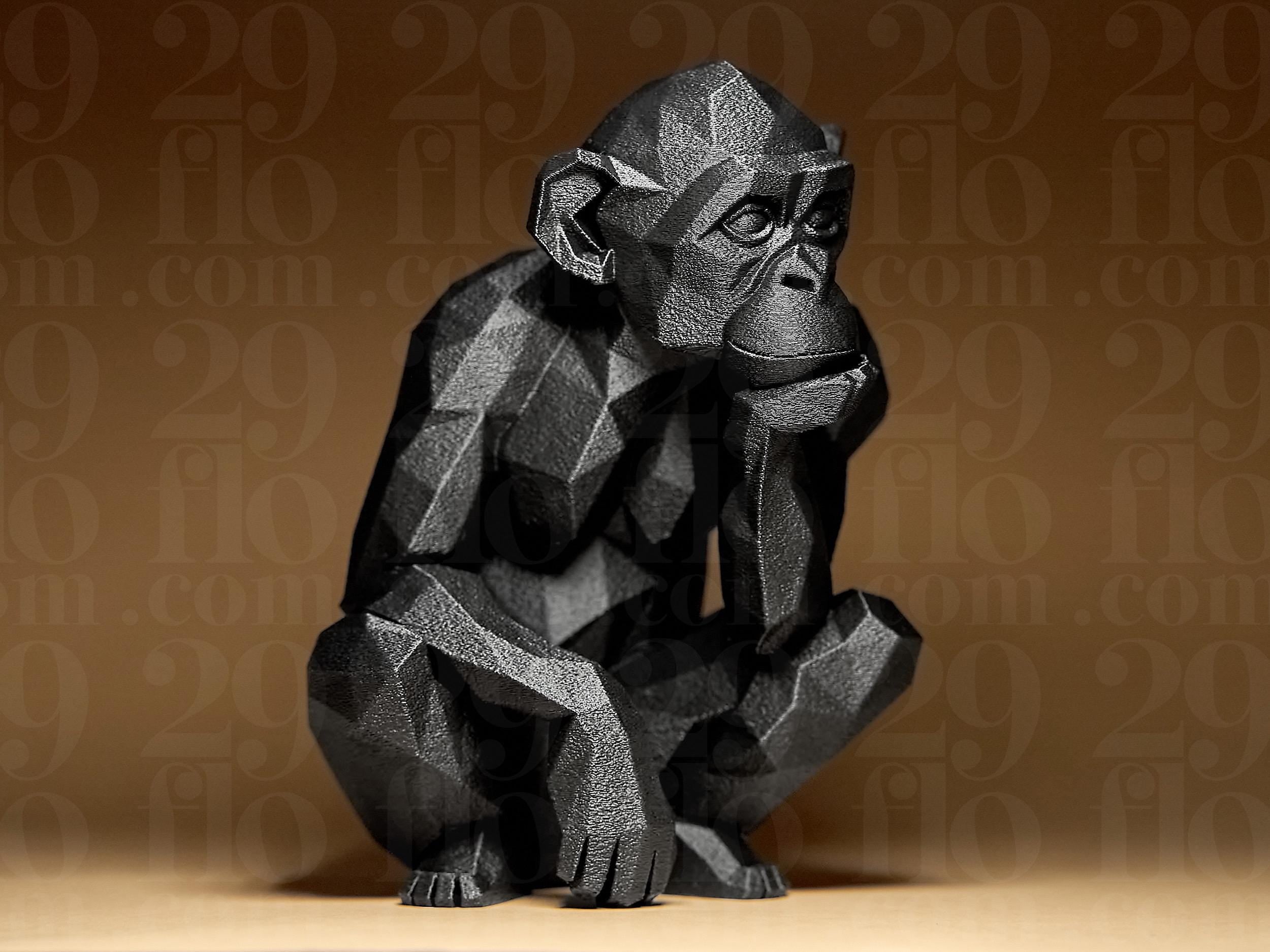 Statue Singe Géométrique  | Sculpture Design Moderne | Décoration Intérieure Minimaliste | Objet Déco Tendance | Idée Cadeau Originale