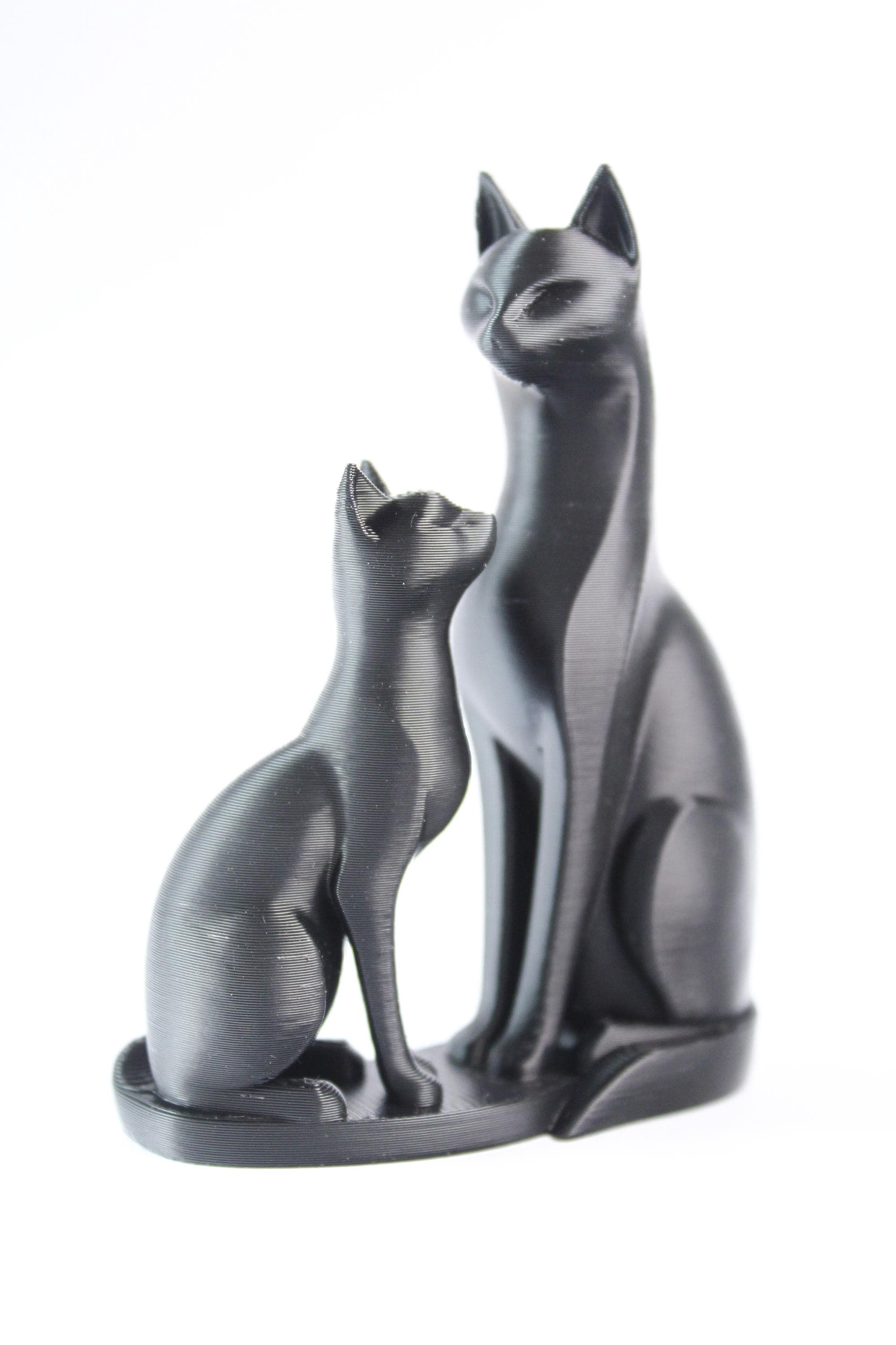 Statue Chat Mère et Chaton – Sculpture Moderne Minimaliste – Décoration Élégante pour Amoureux des Chats – Cadeau Original