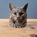 Buste de Chat Maine Coon – Statue Féline Élégante – Décoration Intérieure Moderne – Impression 3D Artisanale – Cadeau pour Amoureux des Chat