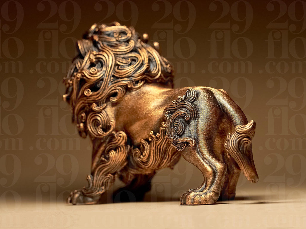 Lion Baroque Sculpture – Décoration Luxe – Statue Lion Artistique – Design Élégant & Moderne