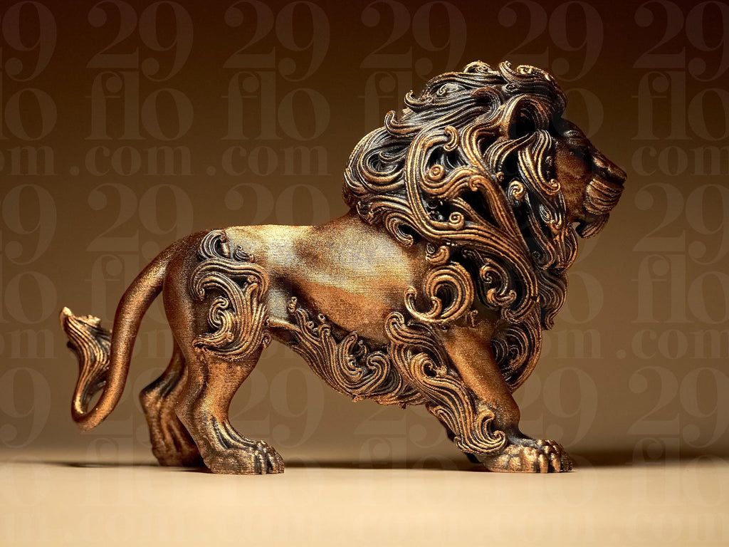 Lion Baroque Sculpture – Décoration Luxe – Statue Lion Artistique – Design Élégant & Moderne